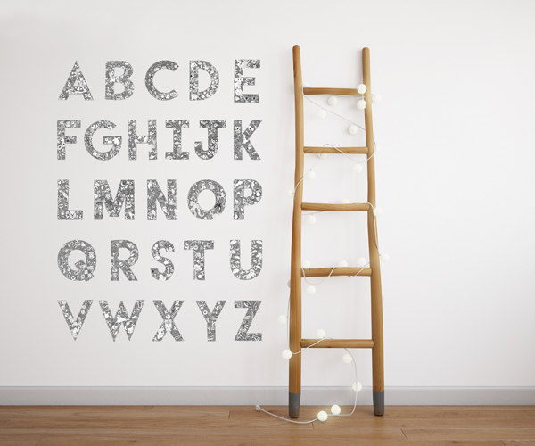alphabet letters decal
