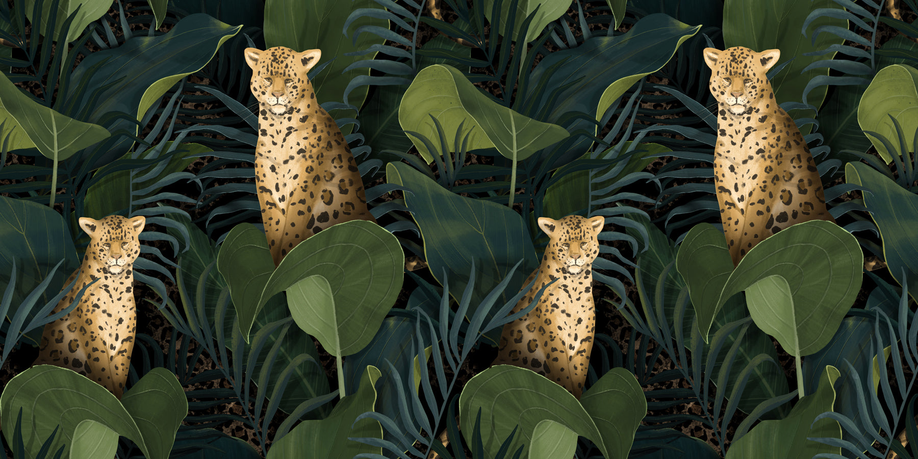 DIY Printed Splashback Botanical Leopards