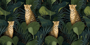 DIY Printed Splashback Botanical Leopards