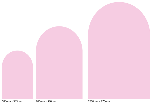 arched mirror sizes