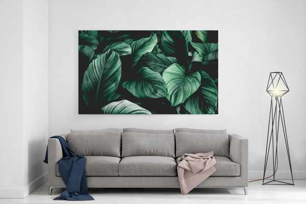 tropical leaves art