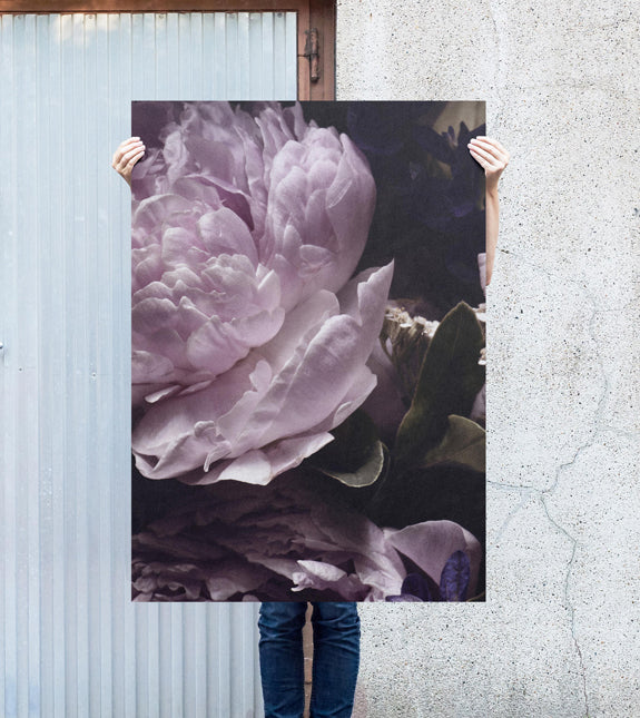 moody floral poster